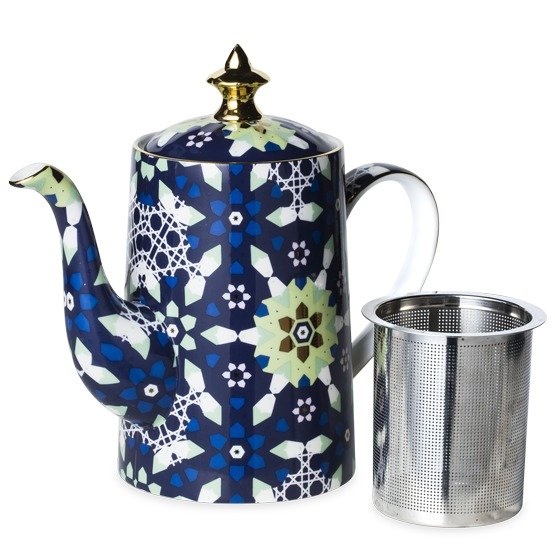 Basket Teapot Small Blue/Green 茶壶