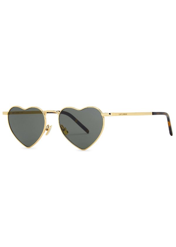SL301 LouLou gold-tone heart-frame sunglasses