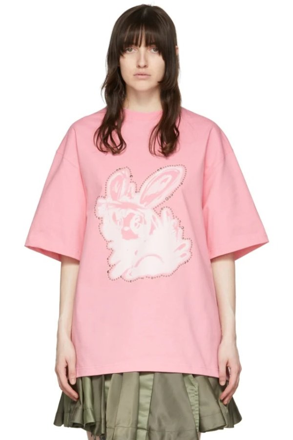 粉色兔子T恤