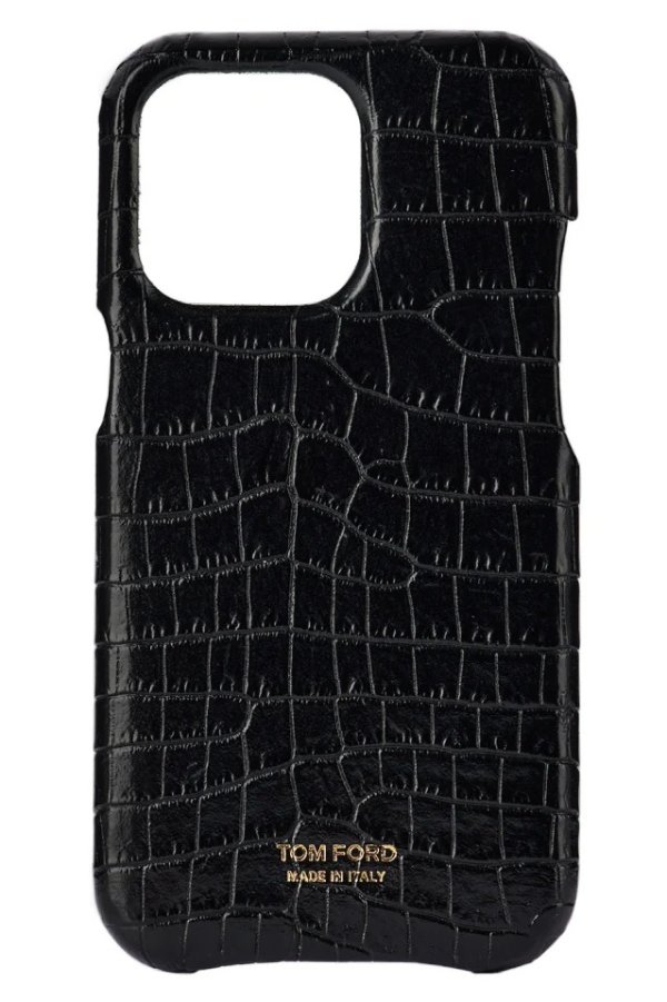 黑色 Printed Alligator iPhone 12 Pro 手机壳