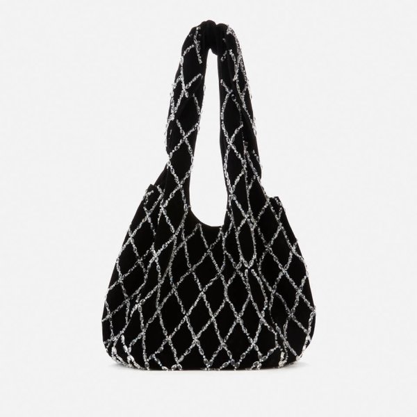 串珠菱格tote