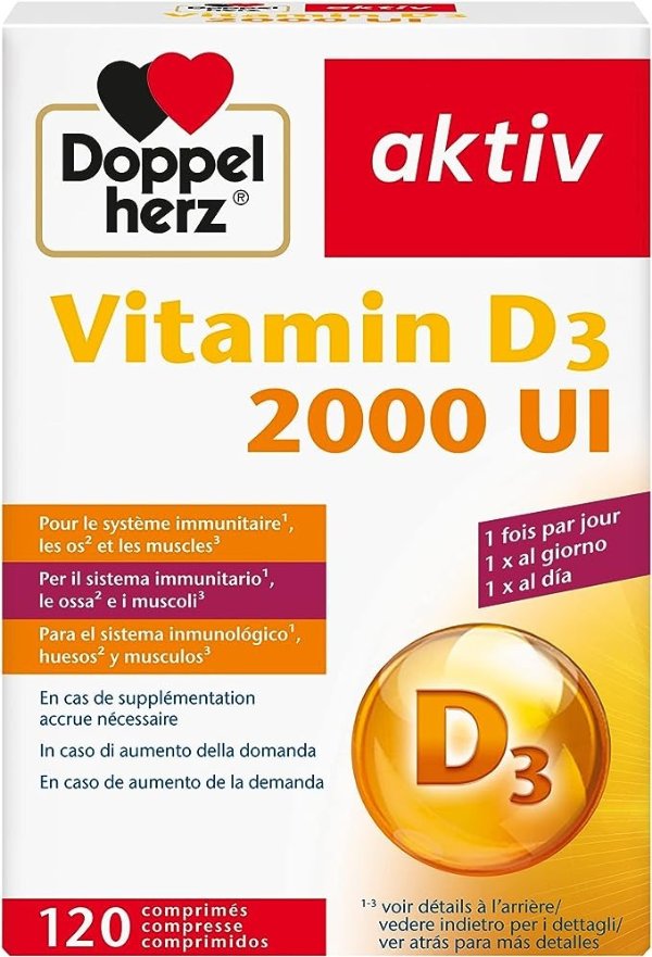 Doppelherz Vitamin D3 2000 UI 120粒