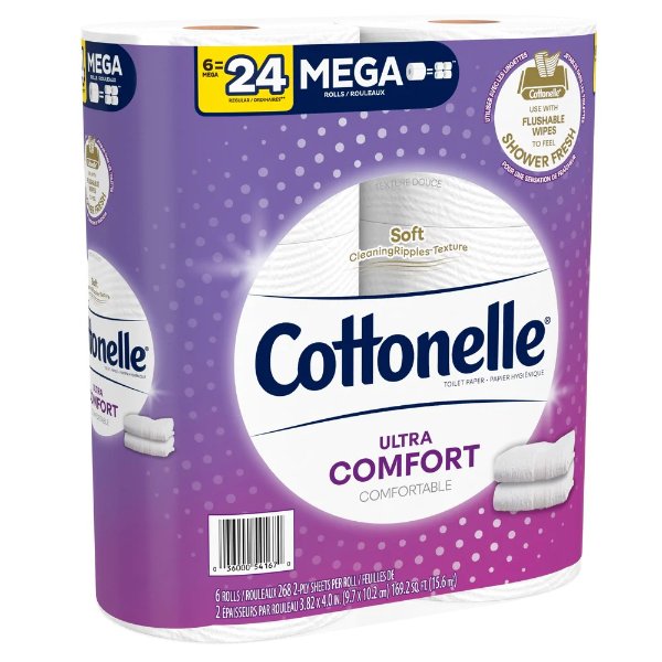 Cottonelle 双层超柔软卫生纸 6卷 相当于普通24卷