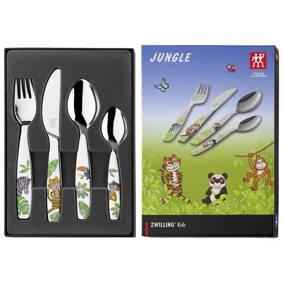 儿童餐具4件套-丛林动物