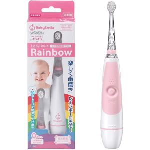 日本 Baby Smile 七色LED光声波儿童电动牙刷 带替换刷头
