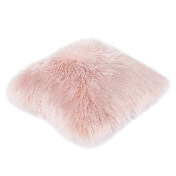 粉色毛毛坐垫