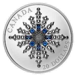 The Royal Canadian Mint 新品蓝宝石雪花纪念币 金银两款