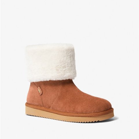 Julia Faux Fur Trim Suede Boot Julia 人造毛皮饰边绒面革靴子$129.00