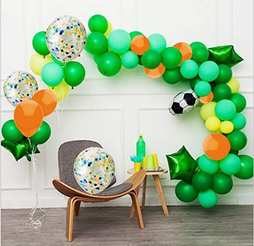 Vodolo 绿色乳胶气球+ 五彩纸屑气球40个装