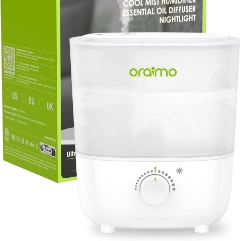 史低价：Oraimo 上加水卧室冷雾加湿器2.5L 带7色氛围灯