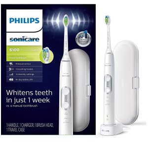 再降！$94.93(org$159.99)史低价：Philips Sonicare 6100 美白电动牙刷 重现亮白牙齿