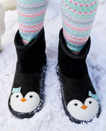 儿童小企鹅雪地靴