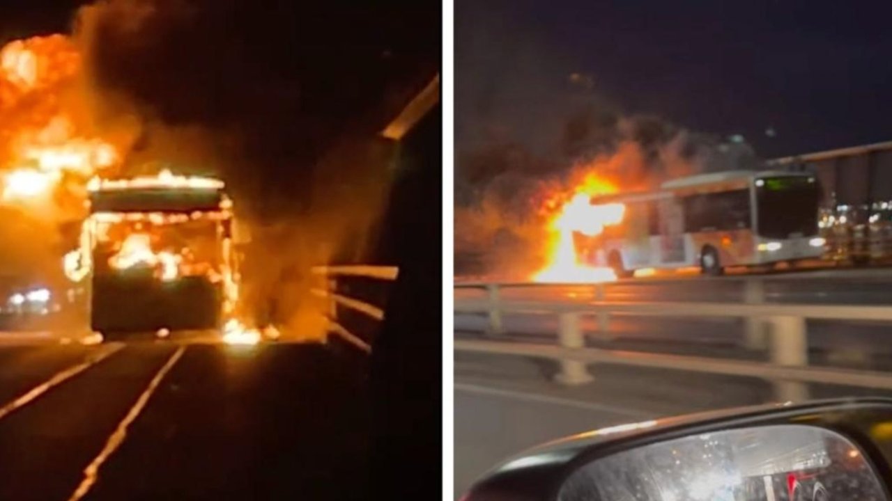 墨尔本巴士行驶途中起火, 所有人幸运撤离!下车几秒后车身被火焰吞没!医院也发生火灾!