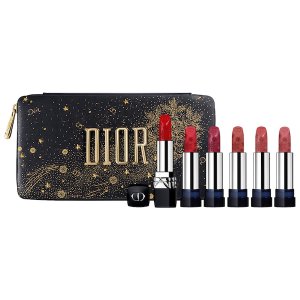 上新：Dior 迪奥圣诞限量唇妆套装 化妆包+6支正装唇膏