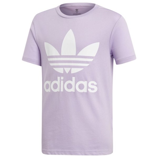 adidas 香芋紫logo短袖