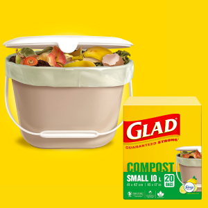 Glad 10L可降解厨余垃圾袋20只 长效控制异味