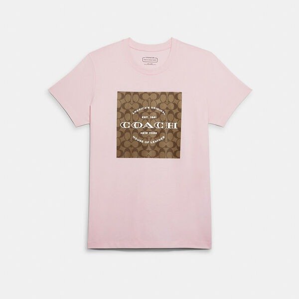 粉色 Logo老花T恤