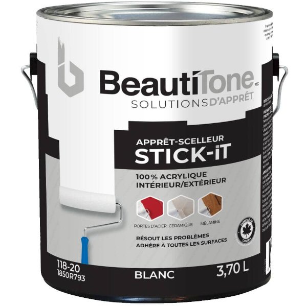BEAUTITONE 室内/室外丙烯酸乳胶 底漆密封漆, 白色 3.7 L