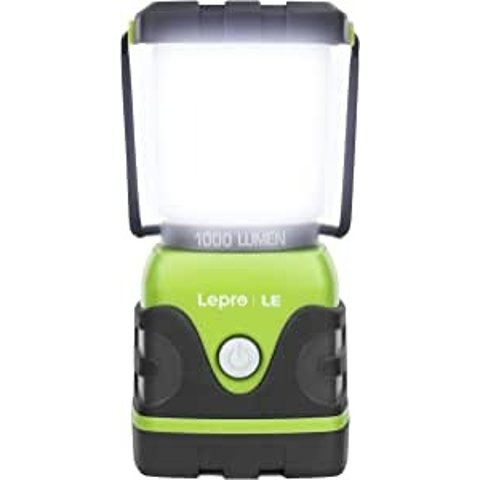 LE Outdoor LED Camping Lantern, 1000LM, Dimmable, Battery Powered
