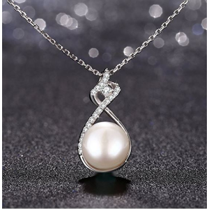 ZHULERY “珍珠女王”母亲节珍珠锆石925纯银项链