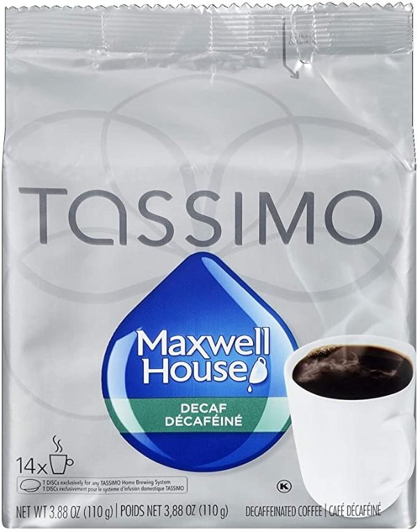 Tassimo Maxwell House 脱咖啡因胶囊14个装