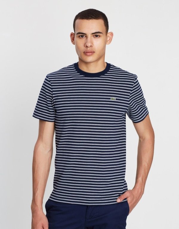 Crew Neck Stripe Tee