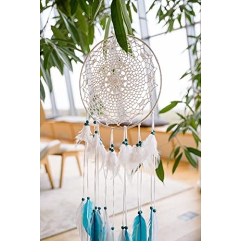 蓝色羽毛捕梦网