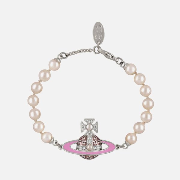 粉色土星珍珠手链