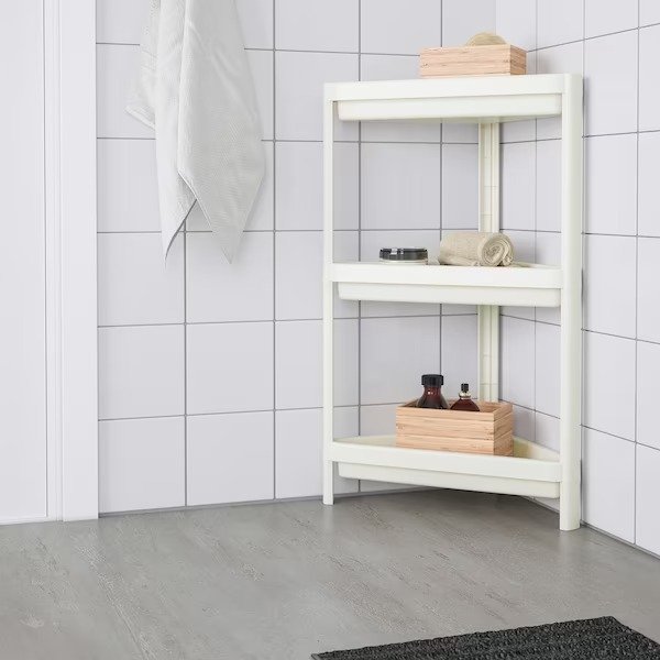 VESKEN 三角形浴室收纳架(33x33x71 cm) - IKEA CA