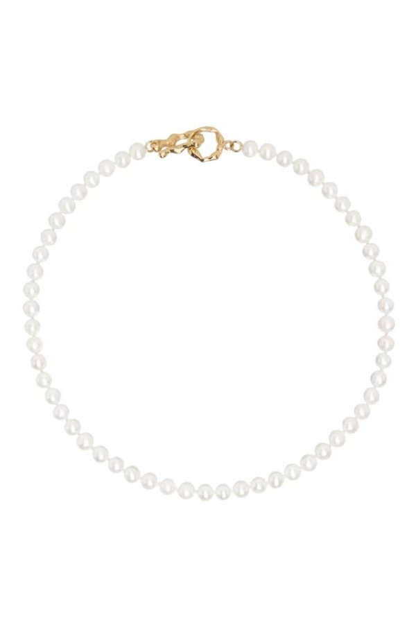 白色 Beaded Pearl 项链