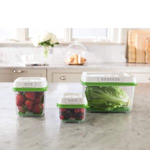 Rubbermaid 果蔬保鲜盒3件套，延长食物80%的保质期