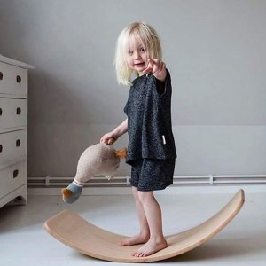 DWDream 木制平衡板 摇摇晃晃锻炼孩子平衡瑜伽板
