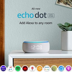 Echo Dot 第3代智能音箱  时钟版 5折好价
