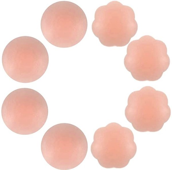 RMYLOVE The Ultimate NippleCovers Nippleless Covers Sticky Adhesive Reusable Pasties Beign (4 Pairs)