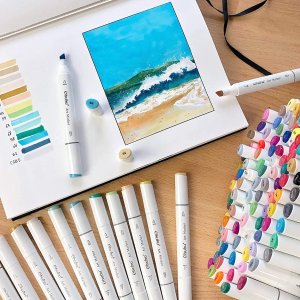Amazon 文具Top榜 48色双头画笔套装仅$34 做生活的艺术家