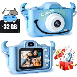 CIMELR 儿童相机玩具，带视频的幼儿数码相机