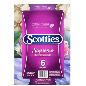 Scotties Supreme 3层面巾纸 - 6盒装（每盒88张）