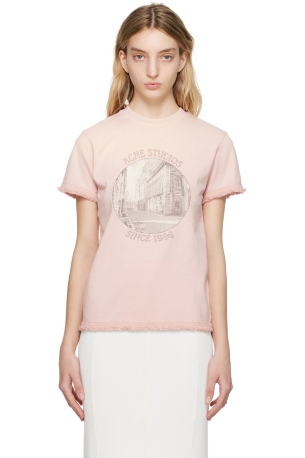 Pink Printed T恤