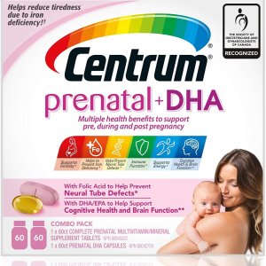 Centrum 善存Prenatal+DHA 女性综合维生素120粒组合装