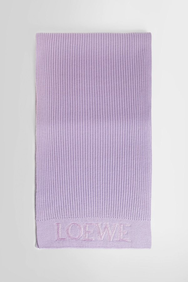香芋紫针织围巾