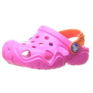 Crocs Swiftwater 儿童洞洞鞋 - 粉色1M码