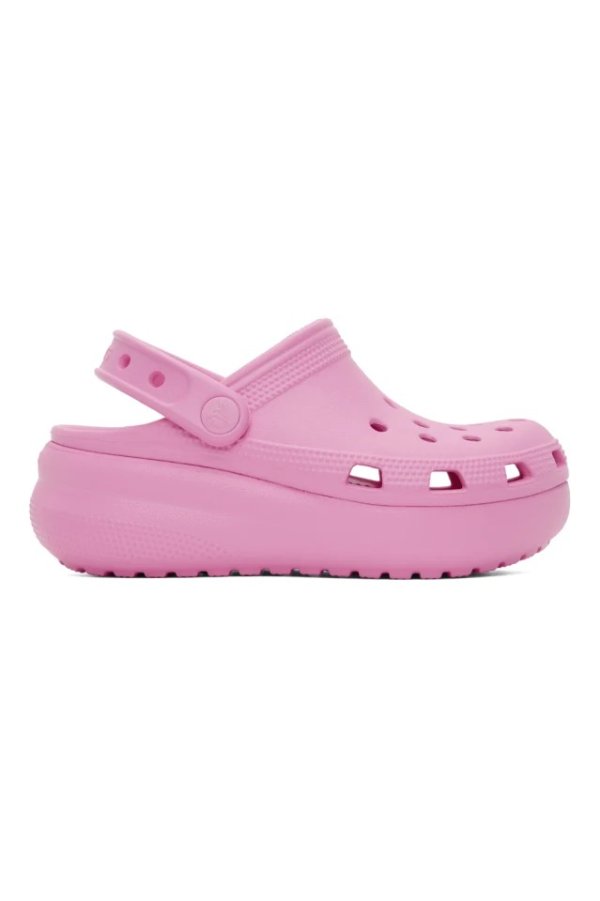 粉色泡芙洞洞鞋