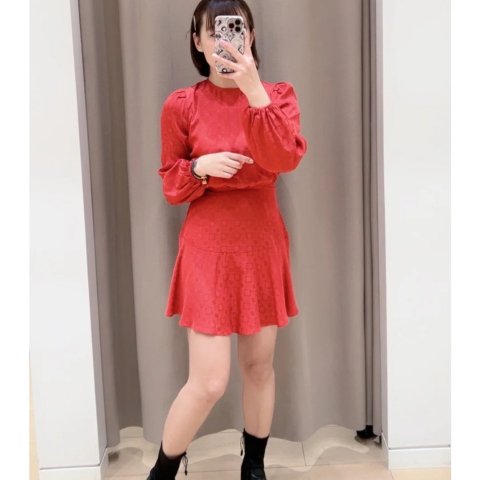 新年红连衣裙