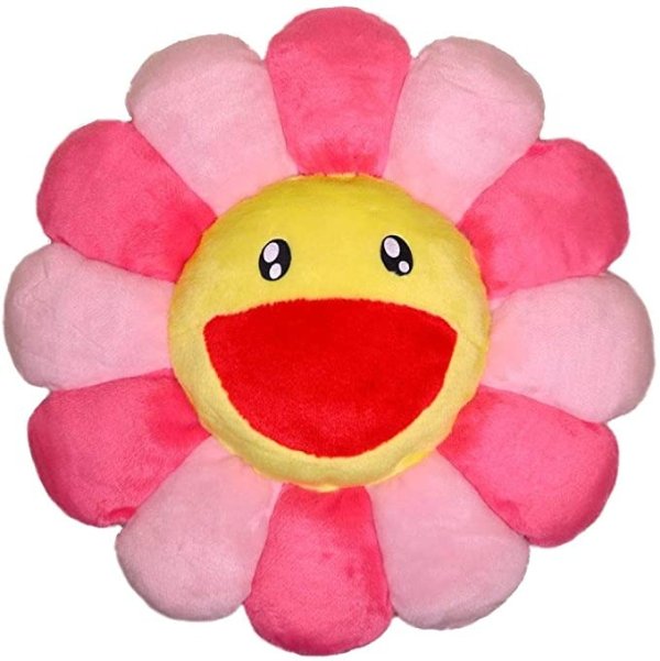 粉色太阳花靠垫 直径30cm