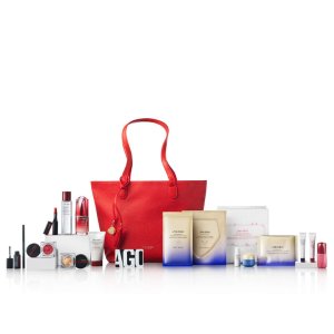 必入套装：Shiseido 超值18件套 含红腰子40ml 悦薇面霜15ml