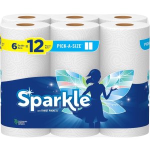 Sparkle 6卷双层厨房纸 6卷顶12卷