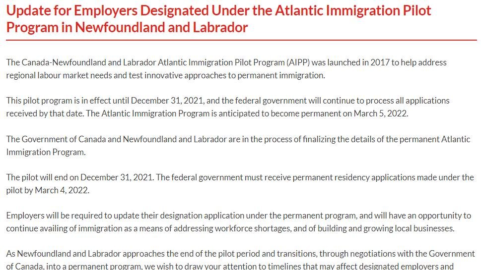 大西洋移民试点AIPP新政策落地前申请人想移民海洋四省有哪些途径