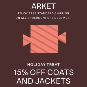 圣诞送礼：Arket 御寒外套限时促 收极简款羽绒服、羊毛大衣等