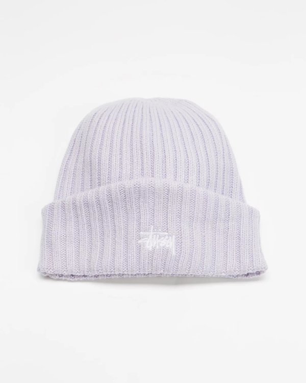 香芋紫针织帽