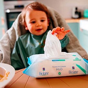Biolane法国制造，第一单可以勾选10% 的优惠券婴儿洁湿巾 72张